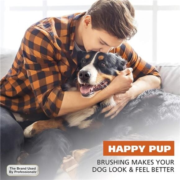 Double Sided Dog Shedding Blade with No-slip Grip - Coarse & Fine Teeth for Long - Picture 5 of 8